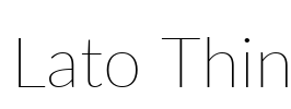 Lato Thin Font Image