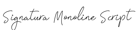 Signatura Monoline Script