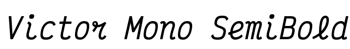 Victor Mono SemiBold