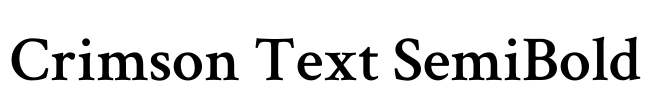 Crimson Text SemiBold