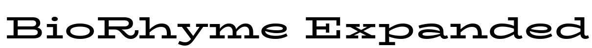 BioRhyme Expanded Font Image