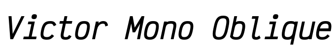 Victor Mono Oblique Font Image