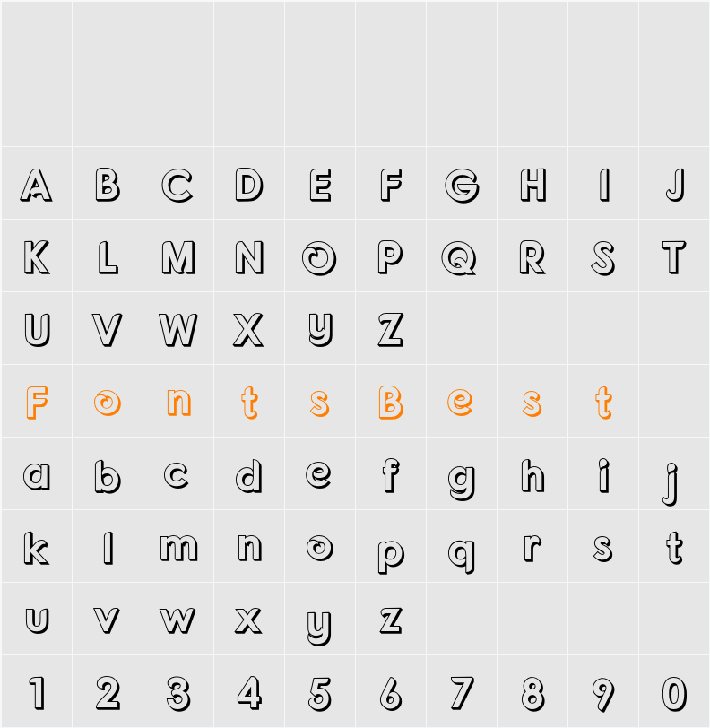 Fonarto XT Character Map