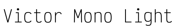 Victor Mono Light Font Image