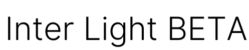 Inter Light BETA Font Image