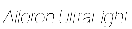 Aileron UltraLight Font Image