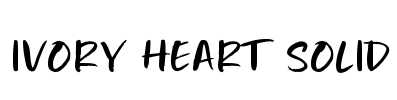 Ivory Heart Solid Font Image