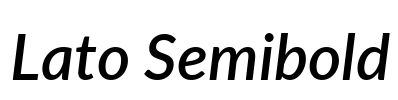 Lato Semibold Font Image