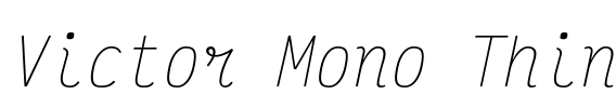 Victor Mono Thin Font Image