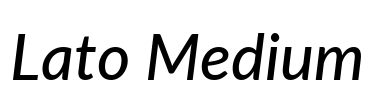 Lato Medium Font Image