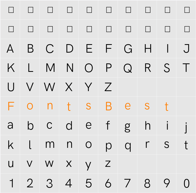 HK Grotesk Character Map