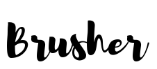 Brusher Font Image