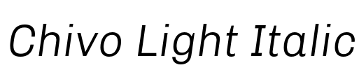 Chivo Light Italic Font Image