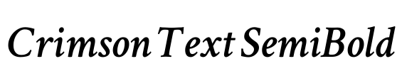 Crimson Text SemiBold