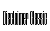 Disclaimer Classic Font Image