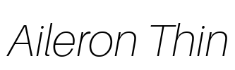 Aileron Thin Font Image