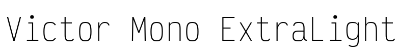 Victor Mono ExtraLight Font Image