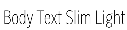 Body Text Slim Light Font Image