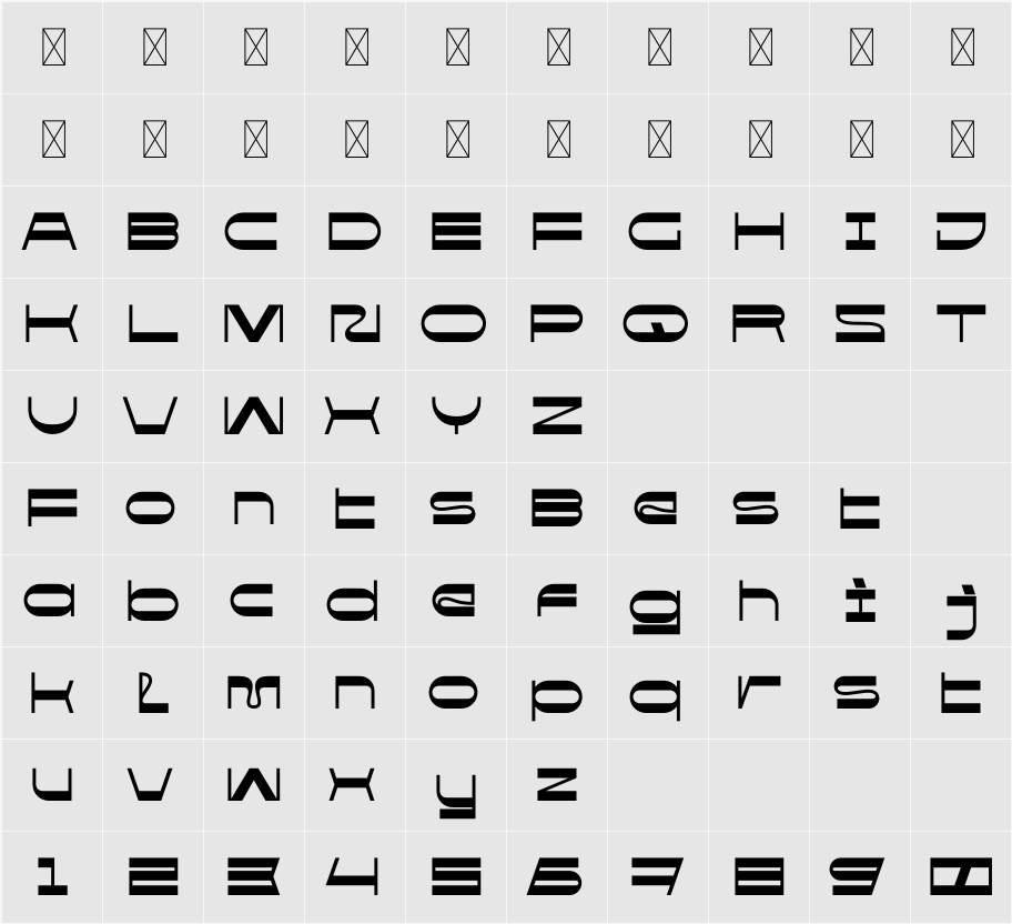 Polonium Character Map