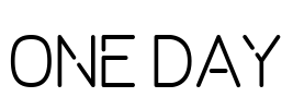 ONE DAY Font Image