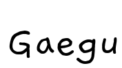 Gaegu Font Image