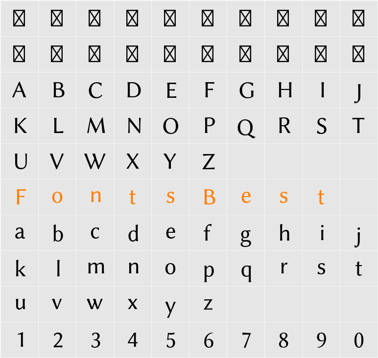 Libertinus Sans Character Map