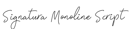 Signatura Monoline Script