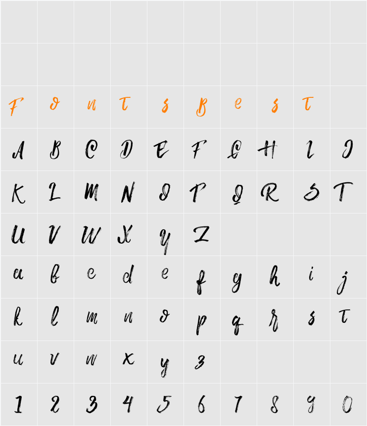 Rowo Typeface Character Map