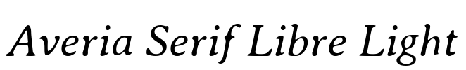 Averia Serif Libre Light