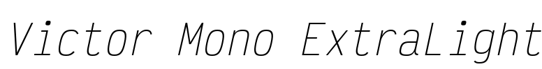 Victor Mono ExtraLight Font Image