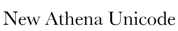 New Athena Unicode Font Image