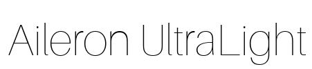 Aileron UltraLight Font Image