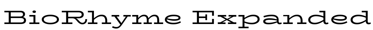 BioRhyme Expanded Font Image