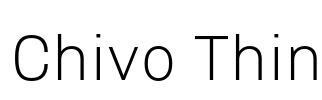 Chivo Thin Font Image