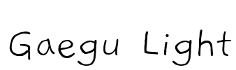 Gaegu Light Font Image