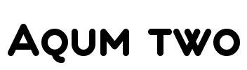 Aqum two Font Image