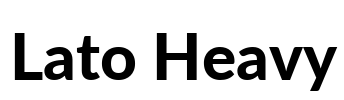 Lato Heavy Font Image