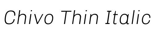 Chivo Thin Italic Font Image