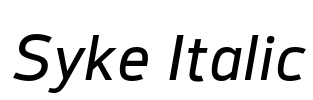 Syke Italic Font Image