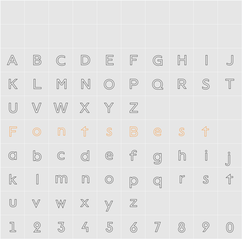 Lack Line Character Map