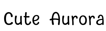 Cute Aurora Font Image