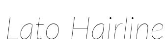 Lato Hairline Font Image