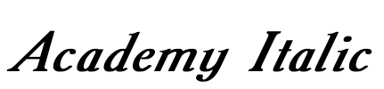 Academy Italic Font Image