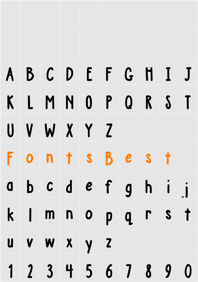 Austie Bost Chunky Description Character Map