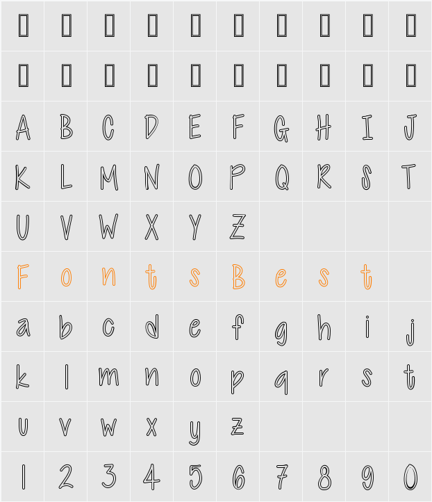 Cutie Patootie Hollow Character Map