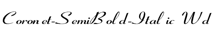 Coronet-SemiBold-Italic Wd Font Image