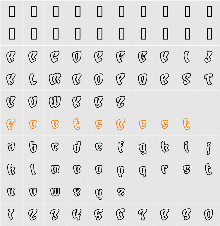 JI-Fitted Character Map