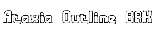 Ataxia Outline BRK Font Image