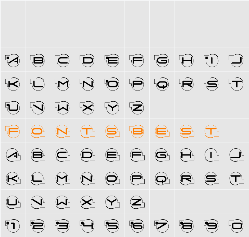 AbcariFond Character Map