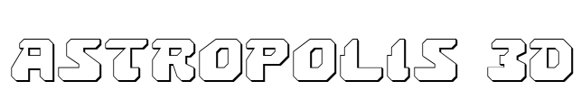 Astropolis 3D Font Image